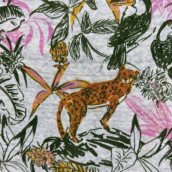 Rachel Zoe Linen Top Small Tropical Sleeveless NWOT - Picture 4 of 15